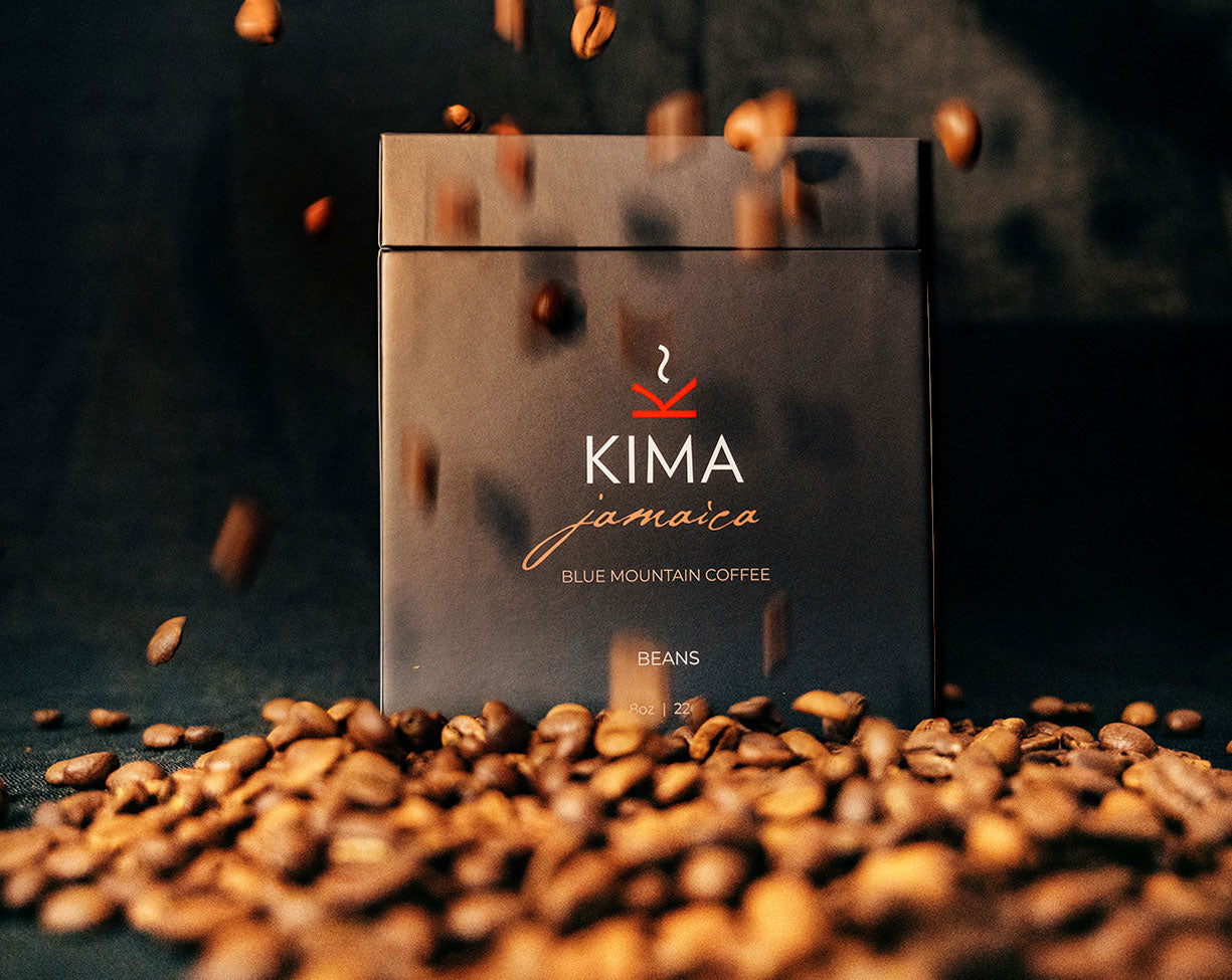 Kima Jamaica 100% Blue Mountain Coffee beans the most sought after coffee in the world